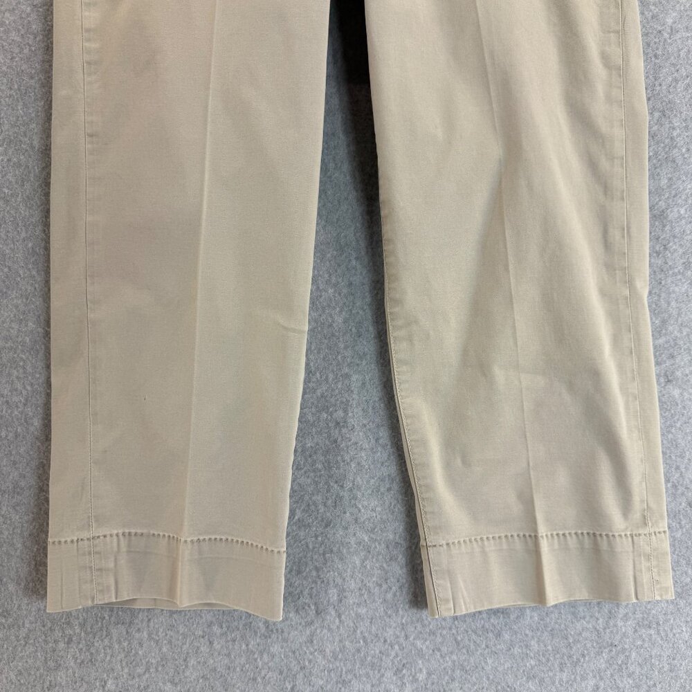 Christopher Blue‎ Womens Cropped Khaki Tan Pants Classic Casual Capri Size 10 - Picture 6 of 15